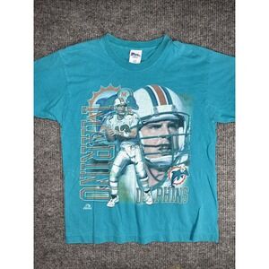 VTG 1996 Miami Dolphins Dan Marino T-Shirt Pro Player Single Stitch SZ L Graphic